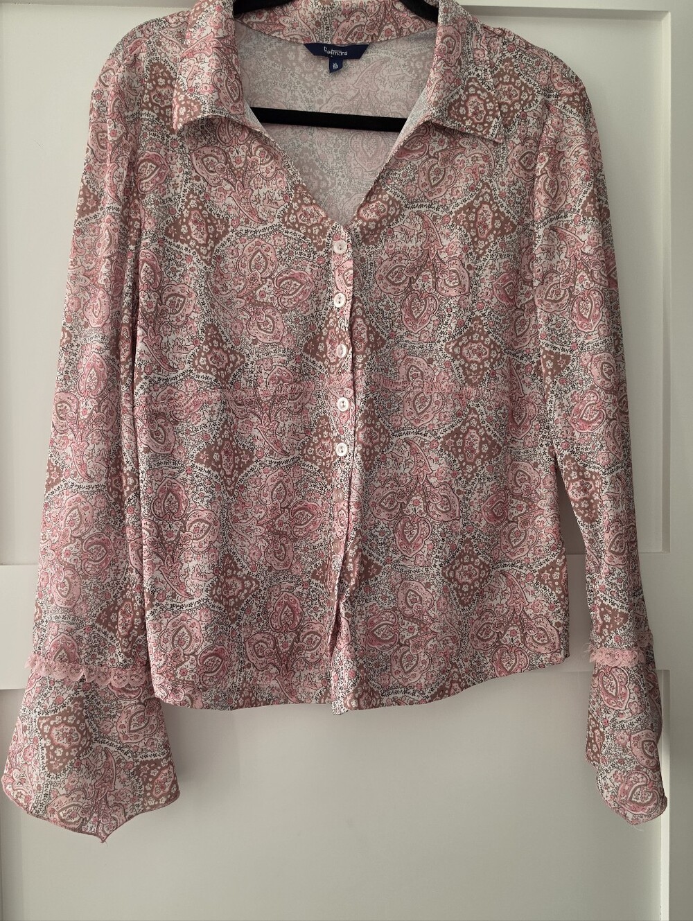 Y2K Mesh Button Up Blouse